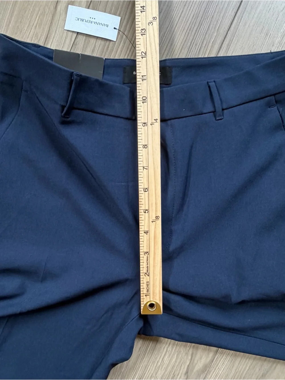 Banana Republic Womens Straight Sculpted Hi Rise Stretch Navy Pant Sz 4